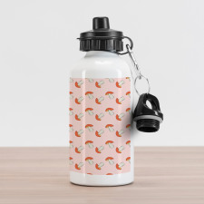 Doodle Style Mushrooms Aluminum Water Bottle