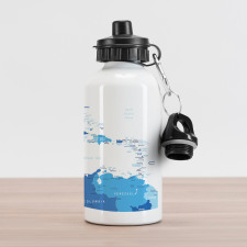 Detailed Mapping Aluminum Water Bottle