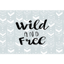 Wild and Free Typography Aluminum Water Bottle