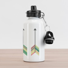 Colorful Symbol Illustration Aluminum Water Bottle