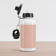 Motifs on Pastel Backdrop Aluminum Water Bottle