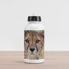 Close up Image of Cheetah Aluminum Water Bottle