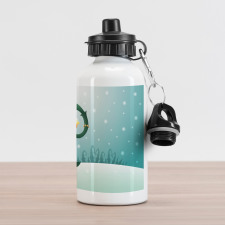 Christmas and Gnomes Aluminum Water Bottle