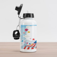 Circus Day Canvas Tent Aluminum Water Bottle