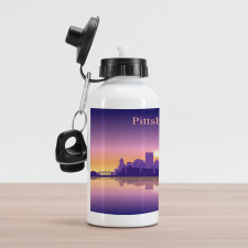 Reflection of City Aluminum Water Bottle