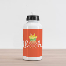 Hawaiian Theme with Pineapple Aluminum Water Bottle