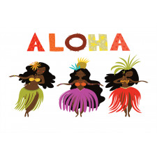 Exotic Hula Girls Dancing Aluminum Water Bottle