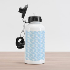 Clear Sky Fluffy Clouds Aluminum Water Bottle