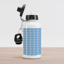 Cartoon Layout Airplanes Aluminum Water Bottle