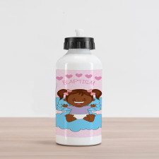 Child Flying on Clouds Aluminum Water Bottle