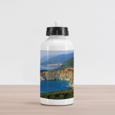 California Coast Mountains Aluminum Water Bottle