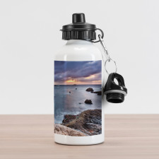 Overcast Pacific Coast Bay Aluminum Water Bottle