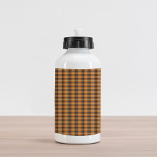 Tartan in Earth Tones Aluminum Water Bottle