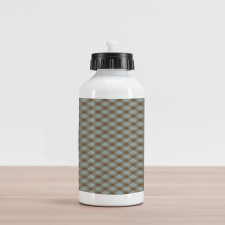 Repeated Bicolor Tartan Aluminum Water Bottle