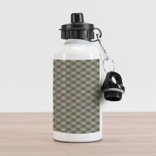 Repeated Bicolor Tartan Aluminum Water Bottle