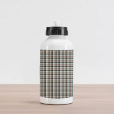 Brown Blue Geometric Aluminum Water Bottle