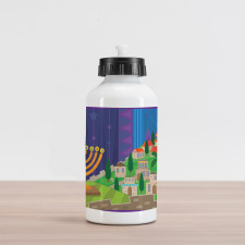 Hanukkah Night Menorah Aluminum Water Bottle