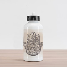 Palm Shaped Folk Ornate Aluminum Water Bottle