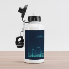 Detailed Modern Skyline Aluminum Water Bottle