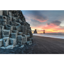 Rocky Reynisdrangar Sunrise Aluminum Water Bottle