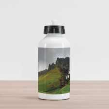 Waterfall Rocky Formations Aluminum Water Bottle