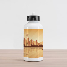 Amber Tones Text Aluminum Water Bottle