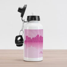 Pastel Silhouette Aluminum Water Bottle