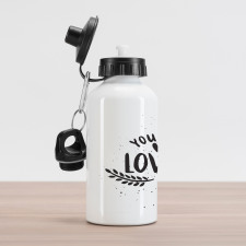 Laurel Leaf Motifs Aluminum Water Bottle