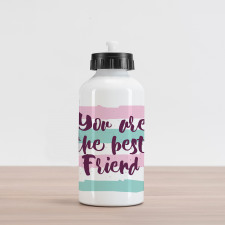 Handwritten Bold Text Aluminum Water Bottle