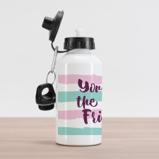 Handwritten Bold Text Aluminum Water Bottle