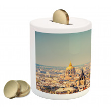 Cityscape of Paris Piggy Bank