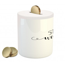 Empowering Calligraphy Piggy Bank