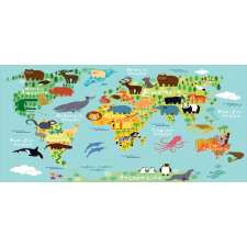 Animal Map of the World Piggy Bank