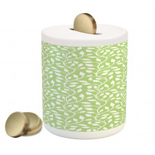 Modern Leaf Pattern Piggy Bank