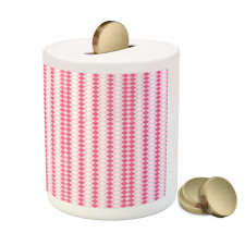 Pinkish Argyle Piggy Bank