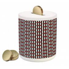 Stripes and Lips Piggy Bank