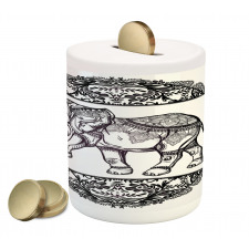 Bohemic Floral Elephant Piggy Bank