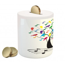 Tree with Notes Happiness Piggy Bank