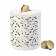 Autumn Leaves and Branches Piggy Bank