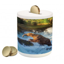 Alaska Waterfall Wildlfie Piggy Bank