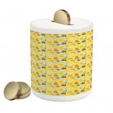 Yellow Kitchenware Piggy Bank