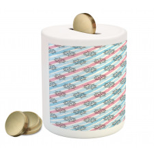 Steering Wheel Stripes Piggy Bank