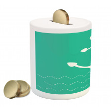 Anchor Heart Shapes Piggy Bank