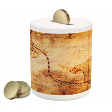 Treasure Map Compass Piggy Bank