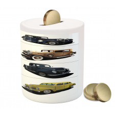 Collage of Fifties Car Piggy Bank