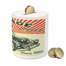 60's Retro Car Pop Art Piggy Bank