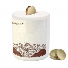 Floral Persian Design Piggy Bank