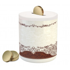 Floral Persian Design Piggy Bank