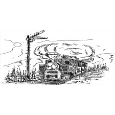 Railroad Drawing Piggy Bank