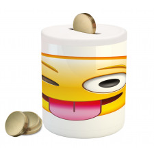 Cartoon Romantic Smiley Piggy Bank